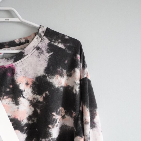 Reebok Women's Sz Lrg Tie Dye All Day Cropped Pullover Activewear Sweater - Picture 6 of 10